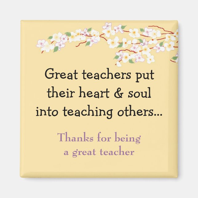 Blossom Teacher Saying Magnet (Front)