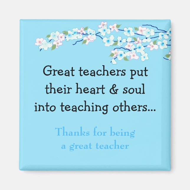 Blossom Teacher Saying Magnet (Front)