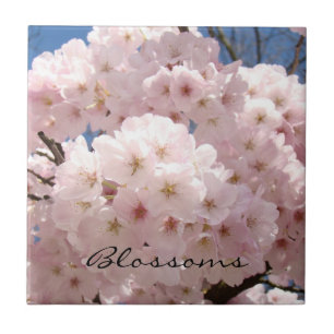 Blossom tile art Pink Spring Tree Blossoms gifts