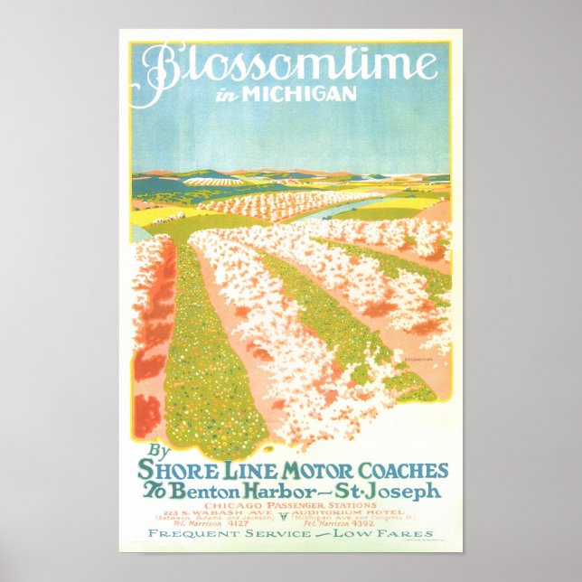 Blossom Time in Michigan Poster (Front)