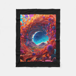 Blossom Waves Sticker  Fleece Blanket