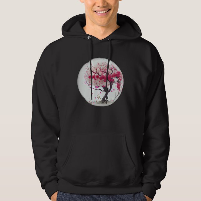 Blossom with Confidence in this Cherry Blossom Pin Hoodie (Front)