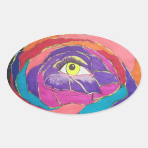 Blossomed Excellence Oval Sticker