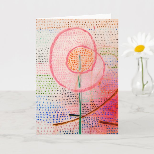 Blossoming (1934) by Paul Klee - Abstract Art Card (Small Plant)