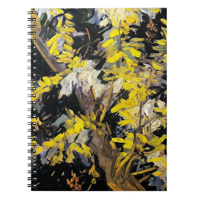 Blossoming Acacia Branches (1890) Van Gogh spiral Notebook (Front)