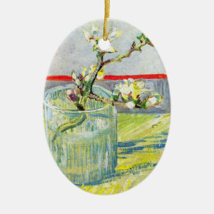 Blossoming Almond Branch by Vincent van Gogh Ceramic Ornament