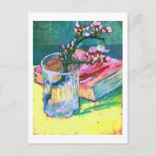 Blossoming Almond Branch Glass Book Van Gogh Fine Postcard