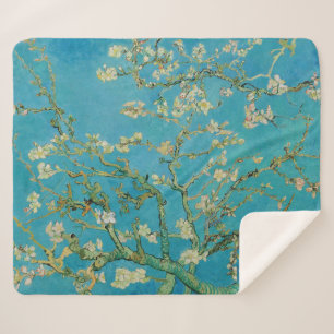 Blossoming Almond Tree by Van Gogh Sherpa Blanket