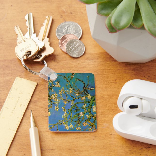 Blossoming Almond Tree by Vincent van Gogh Key Ring (Desk)