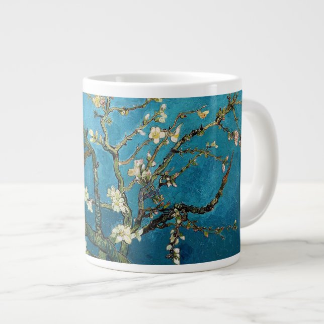 Blossoming Almond Tree by Vincent van Gogh. Large Coffee Mug (Front Right)