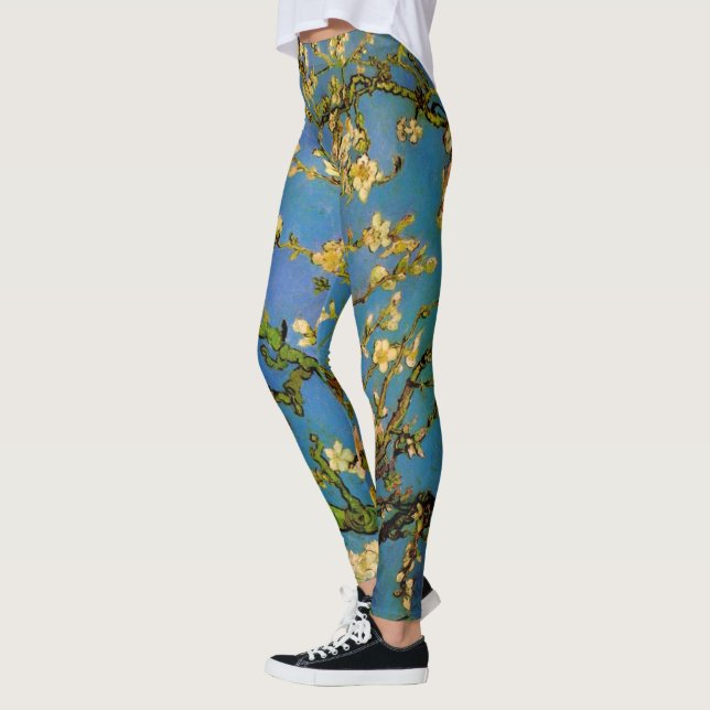 Blossoming Almond Tree by Vincent van Gogh Leggings (Left)