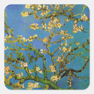 Blossoming Almond Tree by Vincent van Gogh Square Sticker