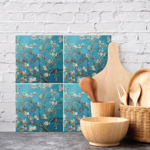 Blossoming Almond Tree by Vincent van Gogh Tile