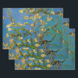 Blossoming Almond Tree by Vincent van Gogh Wrapping Paper Sheet<br><div class="desc">Blossoming Almond Tree by Vincent van Gogh is a vintage fine art post impressionism still life floral painting featuring blooming flowers on the branches of an almond tree in a garden. The blue sky is in the background. About the artist: Vincent Willem van Gogh (1853 -1890) was one of the...</div>