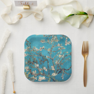 Blossoming Almond Tree Floral Vincent Van Gogh Paper Plate