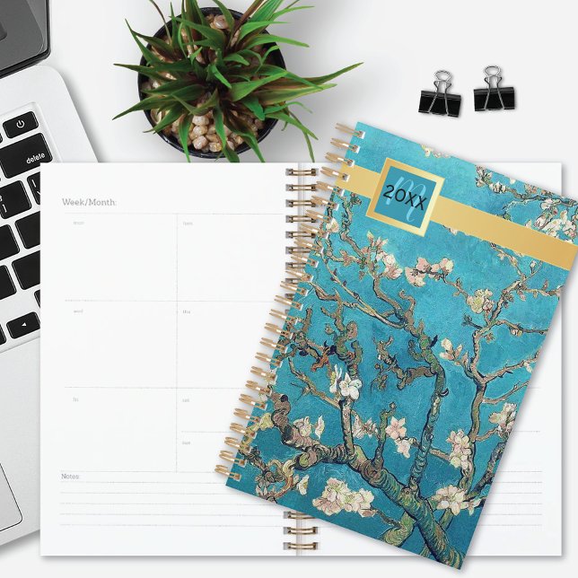Blossoming Almond Tree Gold Ribbon Van Gogh Planner (Creator Uploaded)