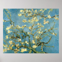 Blossoming Almond Tree Post-Impressionist Poster