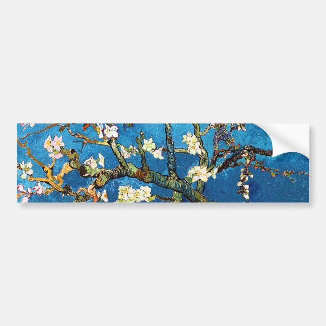 Blossoming Almond Tree Van Gogh Fine Art Bumper Sticker (Front)