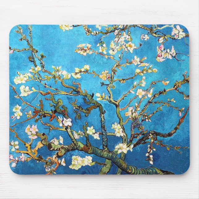 Blossoming Almond Tree Van Gogh Fine Art Mouse Pad (Front)