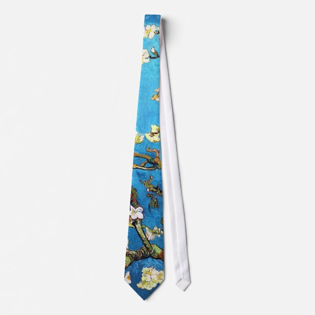 Blossoming Almond Tree Van Gogh Fine Art Tie (Front)