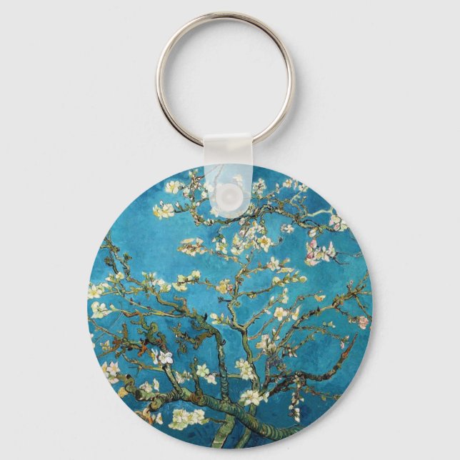 Blossoming Almond Tree Vincent van Gogh Key Ring (Front)