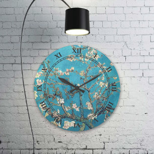 Blossoming Almond Tree Vincent van Gogh Large Clock