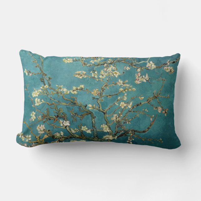 Blossoming Almond Tree, Vincent van Gogh. Lumbar Cushion (Front)