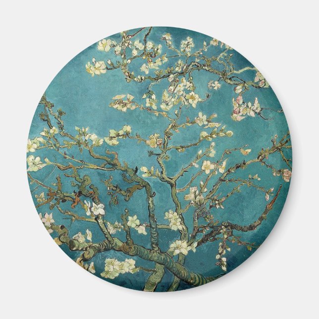 Blossoming Almond Tree, Vincent van Gogh. Magnet (Front)