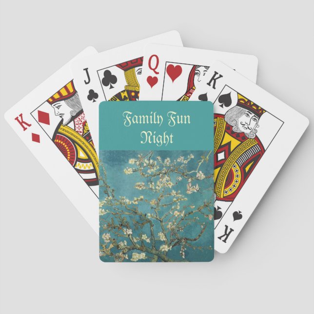 Blossoming Almond Tree, Vincent van Gogh. Playing Cards (Back)