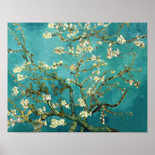 Blossoming Almond Tree Vintage Floral Van Gogh Poster