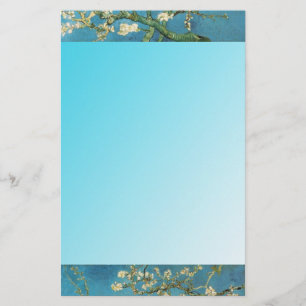 blossoming almond trees, Van Gogh Stationery