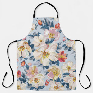 Blossoming apple tree, elegance pattern. apron