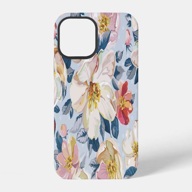 Blossoming apple tree, elegance pattern. iPhone case (Back)