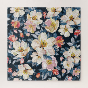 Blossoming Apple Tree Elegance Pattern Jigsaw Puzzle
