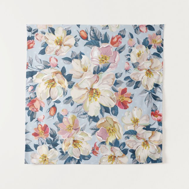 Blossoming apple tree, elegance pattern. tapestry (Front)