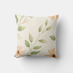 "Blossoming Beauty – Floral Pattern Square Pillow" Cushion