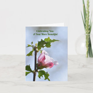 Blossoming Birthday Wishes Folded Greeting Card