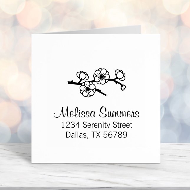 Blossoming Branch Address Self-inking Stamp (Creator Uploaded)