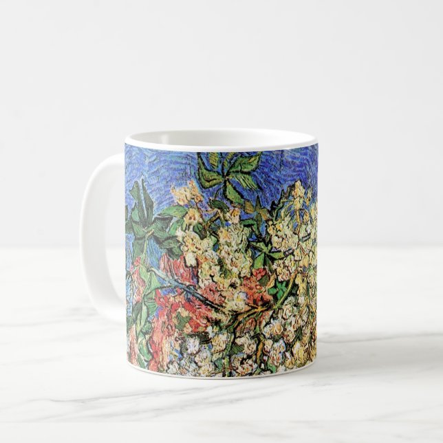 Blossoming Chestnut Branches by Vincent van Gogh Coffee Mug (Front Left)