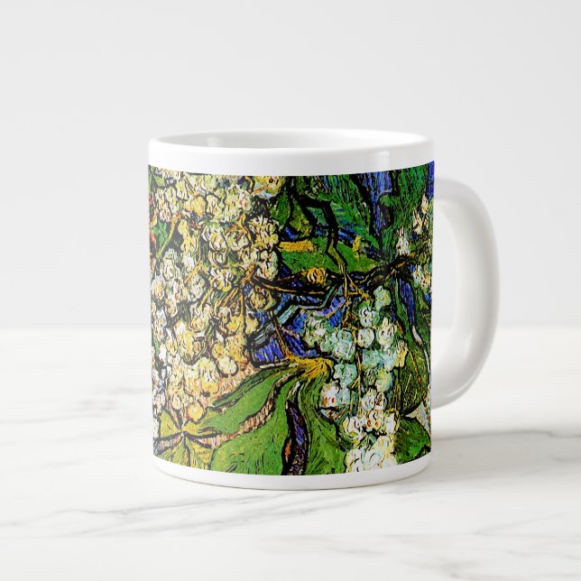 Blossoming Chestnut Branches Van Gogh Fine Art Large Coffee Mug (Front Right)