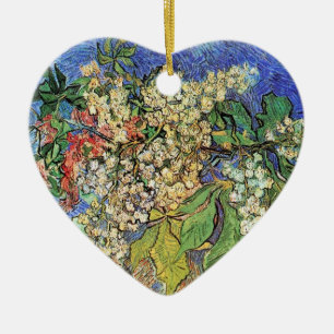 Blossoming Chestnut Branches Vincent van Gogh. Ceramic Ornament