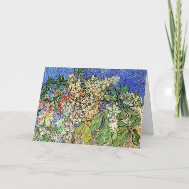 Blossoming Chestnuts Branches, Van Gogh. Card (Front)