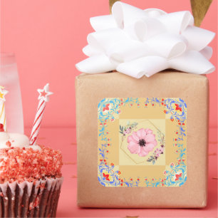 Blossoming Dawn – Spring Renewal Harmony Square Sticker