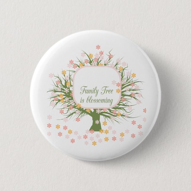 Blossoming Family Tree 6 Cm Round Badge (Front)