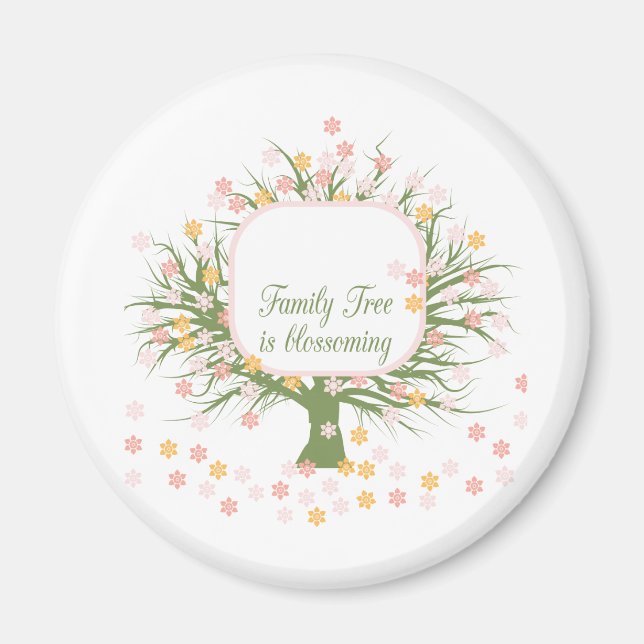 Blossoming Family Tree Magnet (Front)