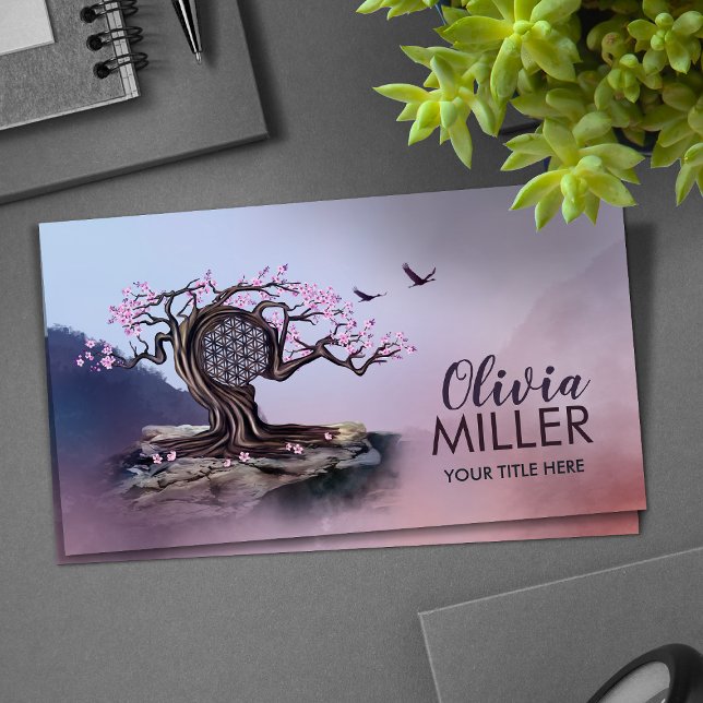 Blossoming Flower of life Tree Business Card (Creator Uploaded)