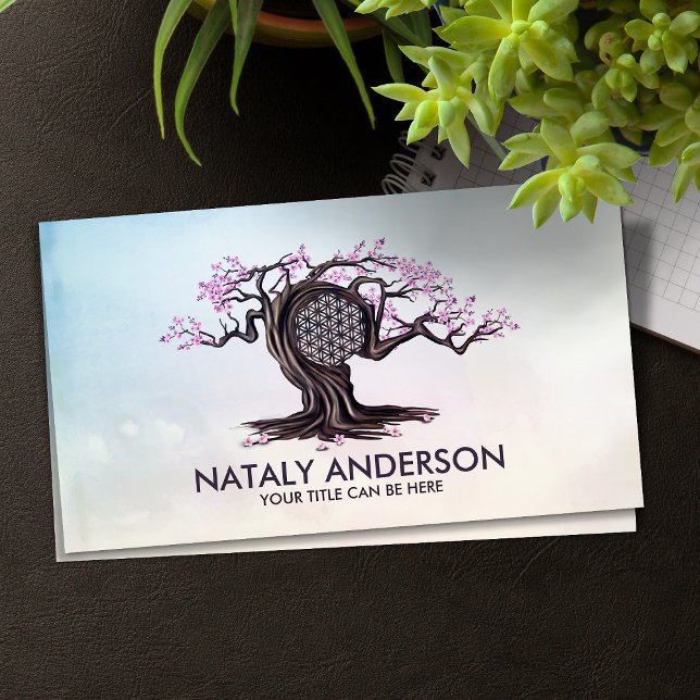 Blossoming Flower of life Tree Business Card (Creator Uploaded)