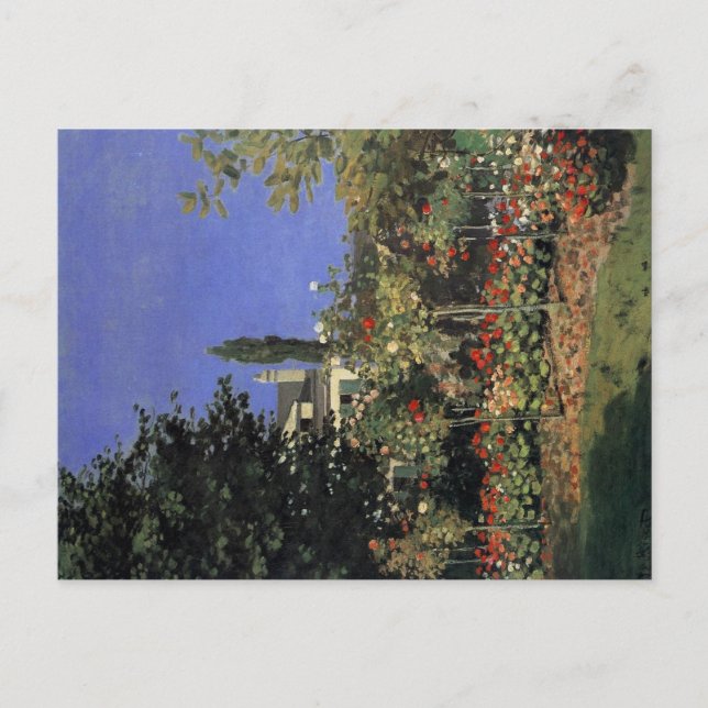 Blossoming Garden In Sainte Adresse - Claude Monet Postcard (Front)