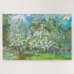 Blossoming garden painting watercolor jigsaw puzzle