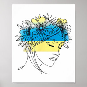 Blossoming Peace Female Profile Ukraine 1  Poster